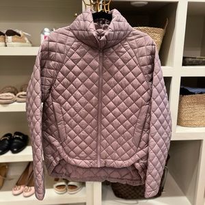 Athleta Womens M Whisper Featherless Jacket Mauve